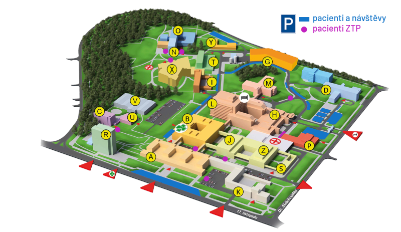 Mapa areálu: